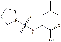 4-methyl-2-[(pyrrolidine-1-sulfonyl)amino]pentanoic acid Struktur