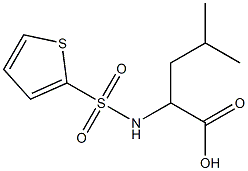 4-methyl-2-[(thien-2-ylsulfonyl)amino]pentanoic acid Struktur