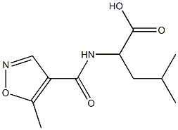 4-methyl-2-{[(5-methylisoxazol-4-yl)carbonyl]amino}pentanoic acid Struktur