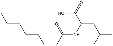 4-methyl-2-octanamidopentanoic acid Struktur