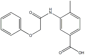 4-methyl-3-(2-phenoxyacetamido)benzoic acid Struktur