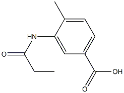 4-methyl-3-(propionylamino)benzoic acid Struktur