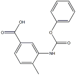 4-methyl-3-[(phenoxycarbonyl)amino]benzoic acid Struktur