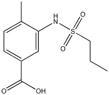 4-methyl-3-[(propylsulfonyl)amino]benzoic acid Struktur