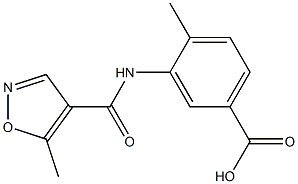 4-methyl-3-{[(5-methylisoxazol-4-yl)carbonyl]amino}benzoic acid Struktur