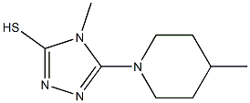 4-methyl-5-(4-methylpiperidin-1-yl)-4H-1,2,4-triazole-3-thiol Struktur