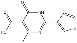 4-methyl-6-oxo-2-thien-3-yl-1,6-dihydropyrimidine-5-carboxylic acid Struktur