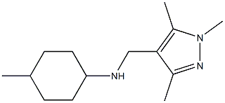 4-methyl-N-[(1,3,5-trimethyl-1H-pyrazol-4-yl)methyl]cyclohexan-1-amine Struktur