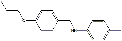 4-methyl-N-[(4-propoxyphenyl)methyl]aniline Struktur