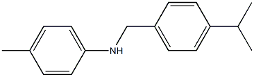 4-methyl-N-{[4-(propan-2-yl)phenyl]methyl}aniline Struktur