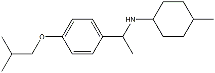 4-methyl-N-{1-[4-(2-methylpropoxy)phenyl]ethyl}cyclohexan-1-amine Struktur