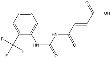 4-oxo-4-({[2-(trifluoromethyl)phenyl]carbamoyl}amino)but-2-enoic acid Struktur