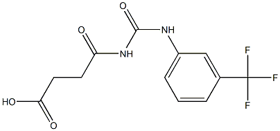 4-oxo-4-({[3-(trifluoromethyl)phenyl]carbamoyl}amino)butanoic acid Struktur