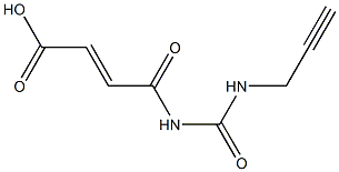 4-oxo-4-[(prop-2-yn-1-ylcarbamoyl)amino]but-2-enoic acid Struktur