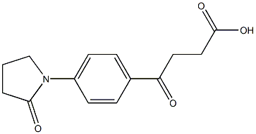 4-oxo-4-[4-(2-oxopyrrolidin-1-yl)phenyl]butanoic acid Struktur