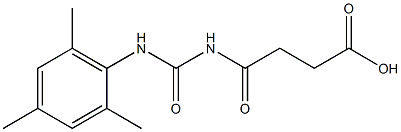 4-oxo-4-{[(2,4,6-trimethylphenyl)carbamoyl]amino}butanoic acid Struktur