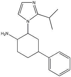 4-phenyl-2-[2-(propan-2-yl)-1H-imidazol-1-yl]cyclohexan-1-amine Struktur