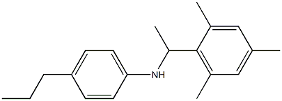 4-propyl-N-[1-(2,4,6-trimethylphenyl)ethyl]aniline Struktur