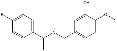 5-({[1-(4-fluorophenyl)ethyl]amino}methyl)-2-methoxyphenol Struktur