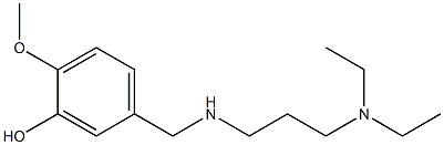 5-({[3-(diethylamino)propyl]amino}methyl)-2-methoxyphenol Struktur