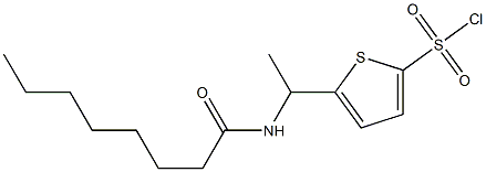 5-(1-octanamidoethyl)thiophene-2-sulfonyl chloride Struktur