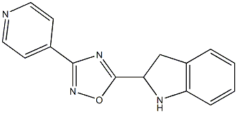 5-(2,3-dihydro-1H-indol-2-yl)-3-(pyridin-4-yl)-1,2,4-oxadiazole Struktur