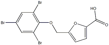 5-(2,4,6-tribromophenoxymethyl)furan-2-carboxylic acid Struktur