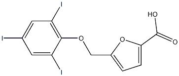 5-(2,4,6-triiodophenoxymethyl)furan-2-carboxylic acid Struktur