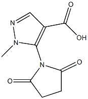 5-(2,5-dioxopyrrolidin-1-yl)-1-methyl-1H-pyrazole-4-carboxylic acid Struktur