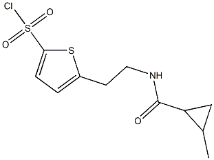 5-(2-{[(2-methylcyclopropyl)carbonyl]amino}ethyl)thiophene-2-sulfonyl chloride Struktur