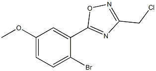 5-(2-bromo-5-methoxyphenyl)-3-(chloromethyl)-1,2,4-oxadiazole Struktur