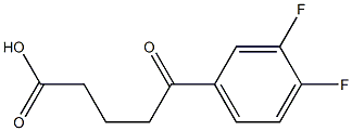 5-(3,4-difluorophenyl)-5-oxopentanoic acid Struktur