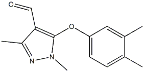 5-(3,4-dimethylphenoxy)-1,3-dimethyl-1H-pyrazole-4-carbaldehyde Struktur