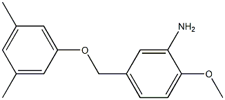 5-(3,5-dimethylphenoxymethyl)-2-methoxyaniline Struktur