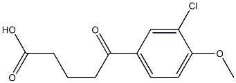 5-(3-chloro-4-methoxyphenyl)-5-oxopentanoic acid Struktur