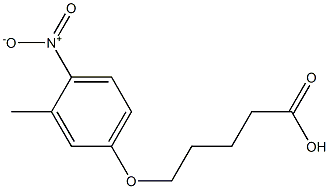 5-(3-methyl-4-nitrophenoxy)pentanoic acid Struktur