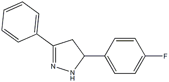 5-(4-fluorophenyl)-3-phenyl-4,5-dihydro-1H-pyrazole Struktur