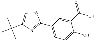 5-(4-tert-butyl-1,3-thiazol-2-yl)-2-hydroxybenzoic acid Struktur