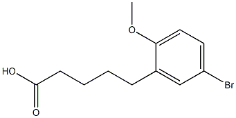 5-(5-bromo-2-methoxyphenyl)pentanoic acid Struktur