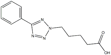 5-(5-phenyl-2H-1,2,3,4-tetrazol-2-yl)pentanoic acid Struktur