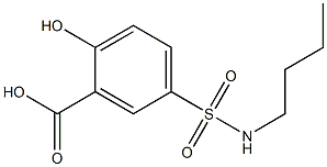 5-(butylsulfamoyl)-2-hydroxybenzoic acid Struktur