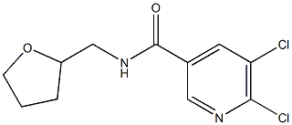 5,6-dichloro-N-(oxolan-2-ylmethyl)pyridine-3-carboxamide Struktur