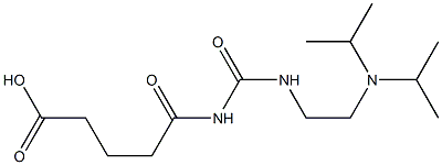 5-[({2-[bis(propan-2-yl)amino]ethyl}carbamoyl)amino]-5-oxopentanoic acid Struktur