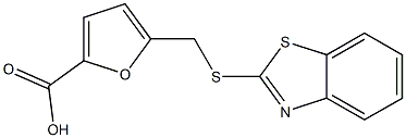 5-[(1,3-benzothiazol-2-ylthio)methyl]-2-furoic acid Struktur