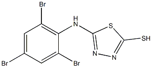 5-[(2,4,6-tribromophenyl)amino]-1,3,4-thiadiazole-2-thiol Struktur