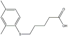 5-[(2,4-dimethylphenyl)sulfanyl]pentanoic acid Struktur