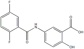 5-[(2,5-difluorobenzoyl)amino]-2-hydroxybenzoic acid Struktur