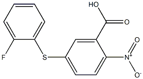 5-[(2-fluorophenyl)sulfanyl]-2-nitrobenzoic acid Struktur