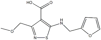 5-[(2-furylmethyl)amino]-3-(methoxymethyl)isothiazole-4-carboxylic acid Struktur