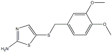 5-[(3,4-dimethoxybenzyl)thio]-1,3-thiazol-2-amine Struktur